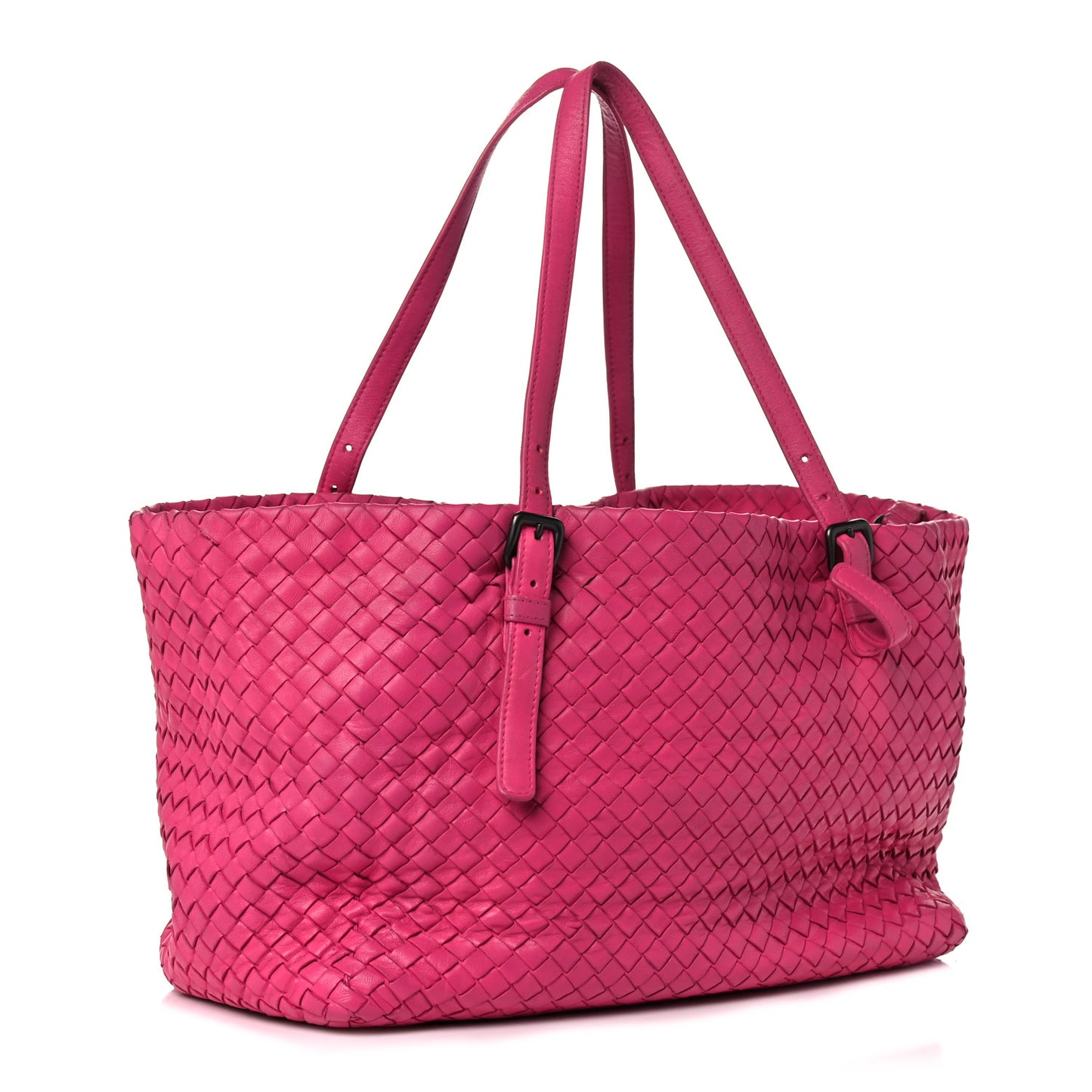 Nappa Intrecciato Large Seamless Tote Fuchsia