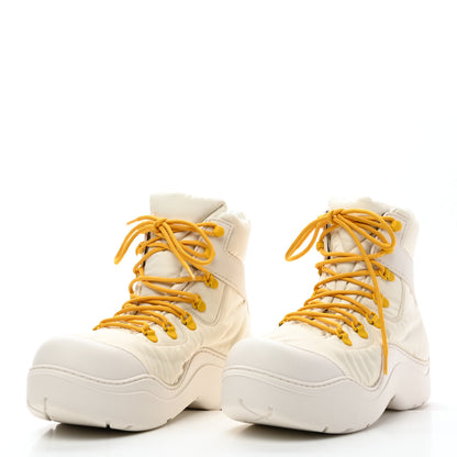 Bottega Veneta Technical Fabric Rubber Puddle Bomber Boots 40 String Egg Yolk 3 of 8
