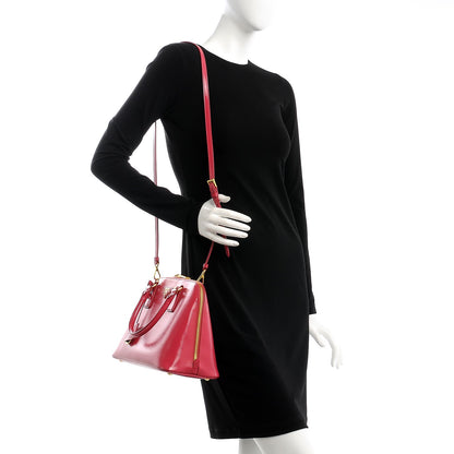 Prada Saffiano Vernice Medium Promenade Tote Peonia 2 of 10