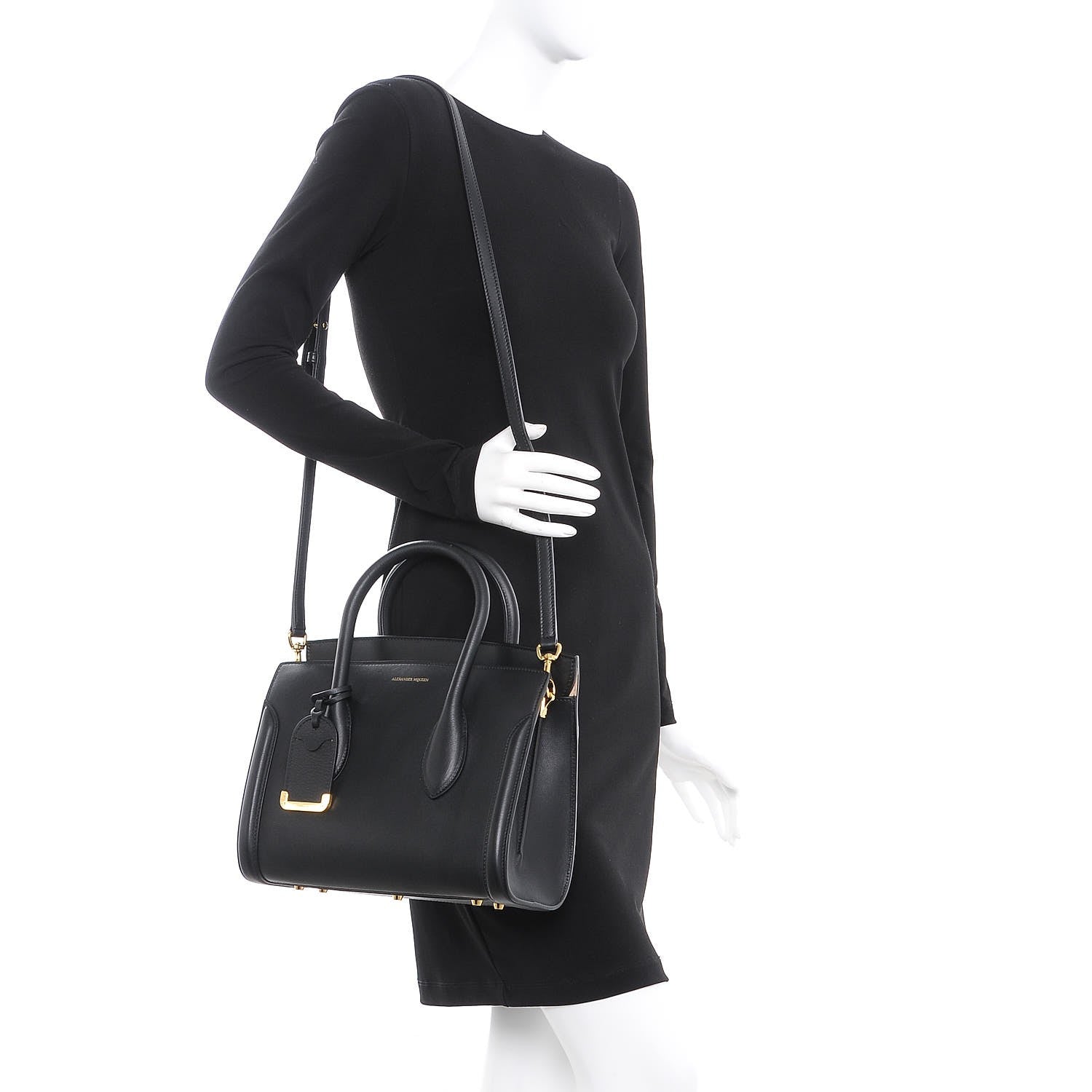 Alexander McQueen Sweet Calfskin Small Heroine 30 Black 2 of 9