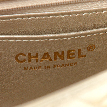 Chanel Metallic Lambskin Quilted Mini Rectangular Flap Gold 7 of 8