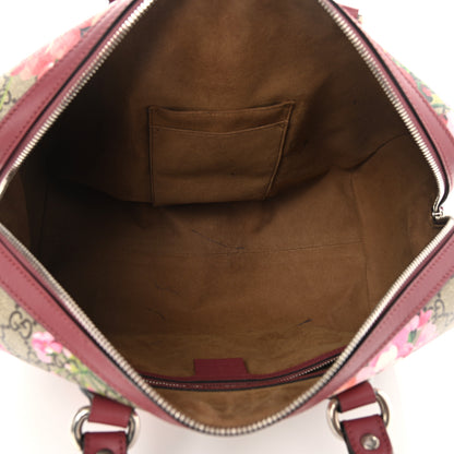 Gucci GG Supreme Monogram Blooms Medium Boston Beige Multicolor Dry Rose 5 of 13