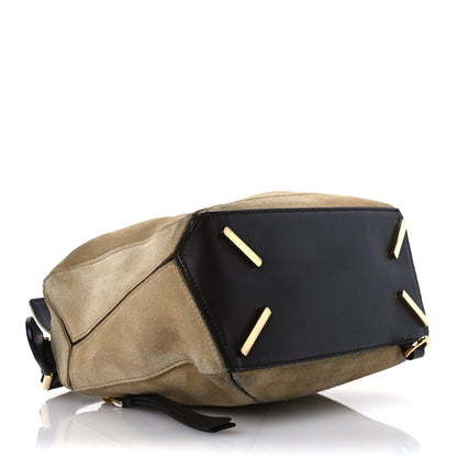 Loewe Suede Medium Puzzle Bag Gold 4 of 16