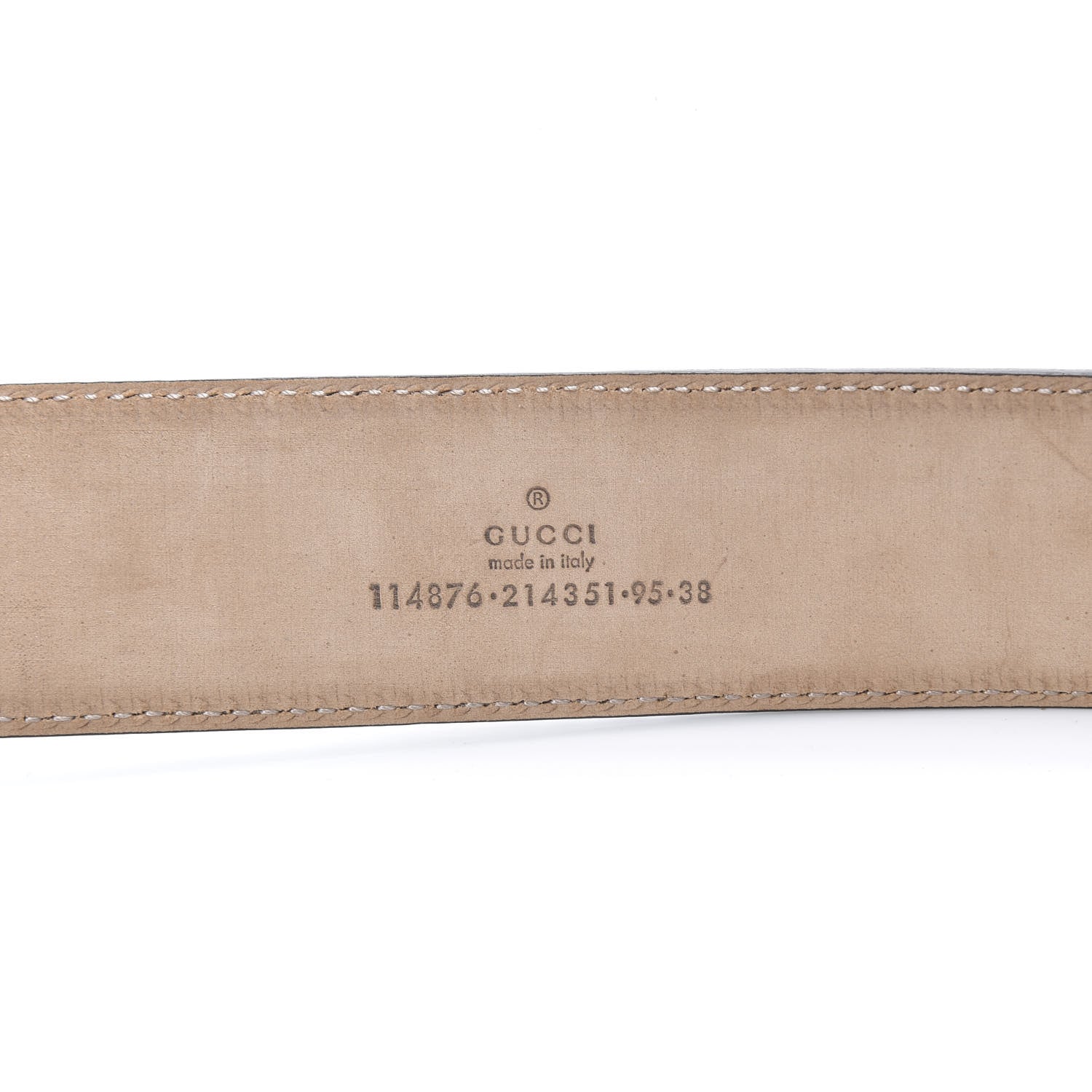 Gucci Guccissima Interlocking G Belt 95 38 Off White 3 of 6