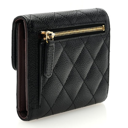Chanel Caviar Quilted Compact Flap Wallet Black 3 of 7