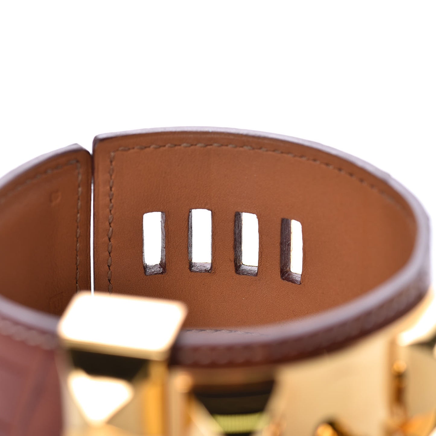 Matte Alligator Collier De Chien CDC Bracelet S Fauve