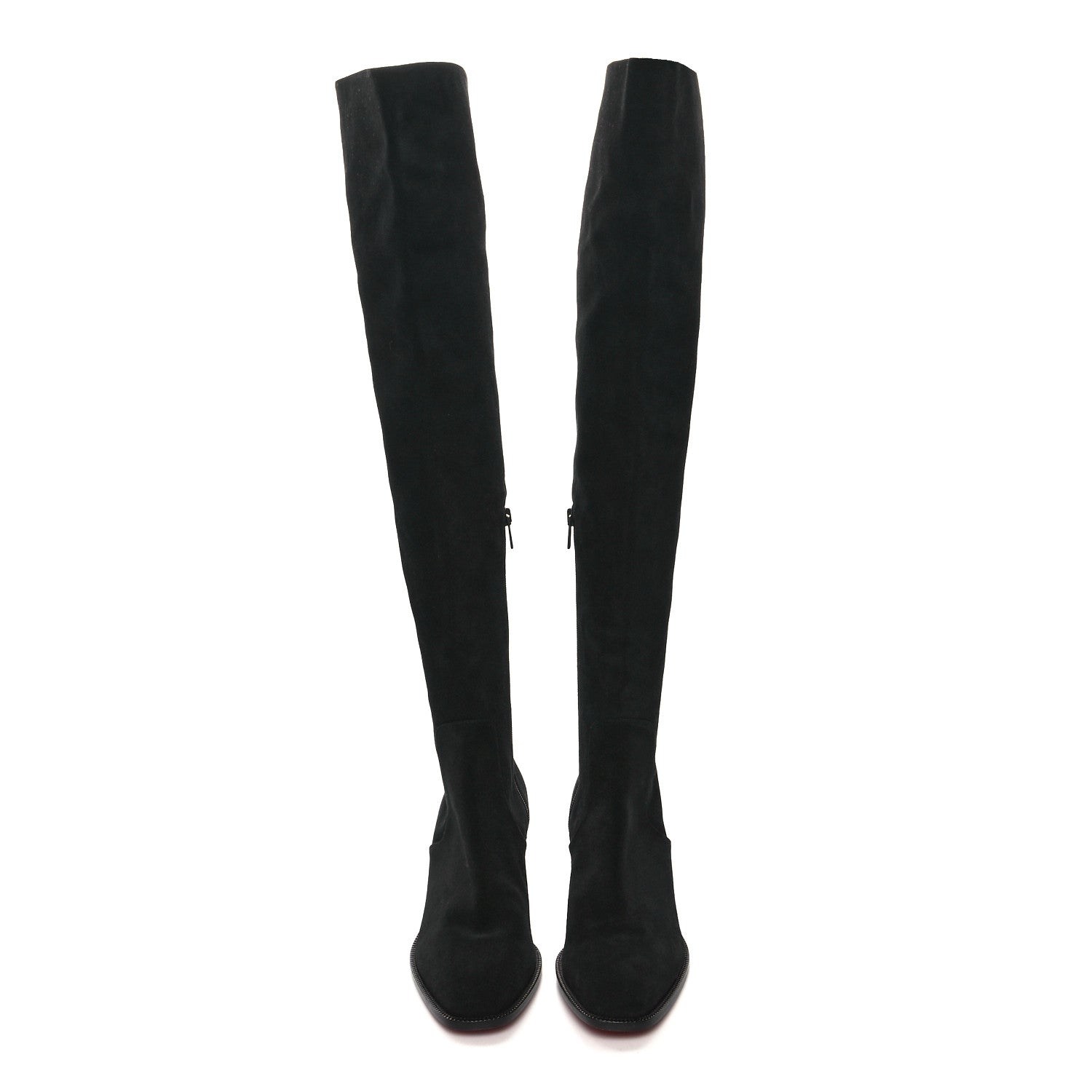 Christian Louboutin Suede Gazellou 55 Over The Knee Boots 38.5 Black 2 of 6