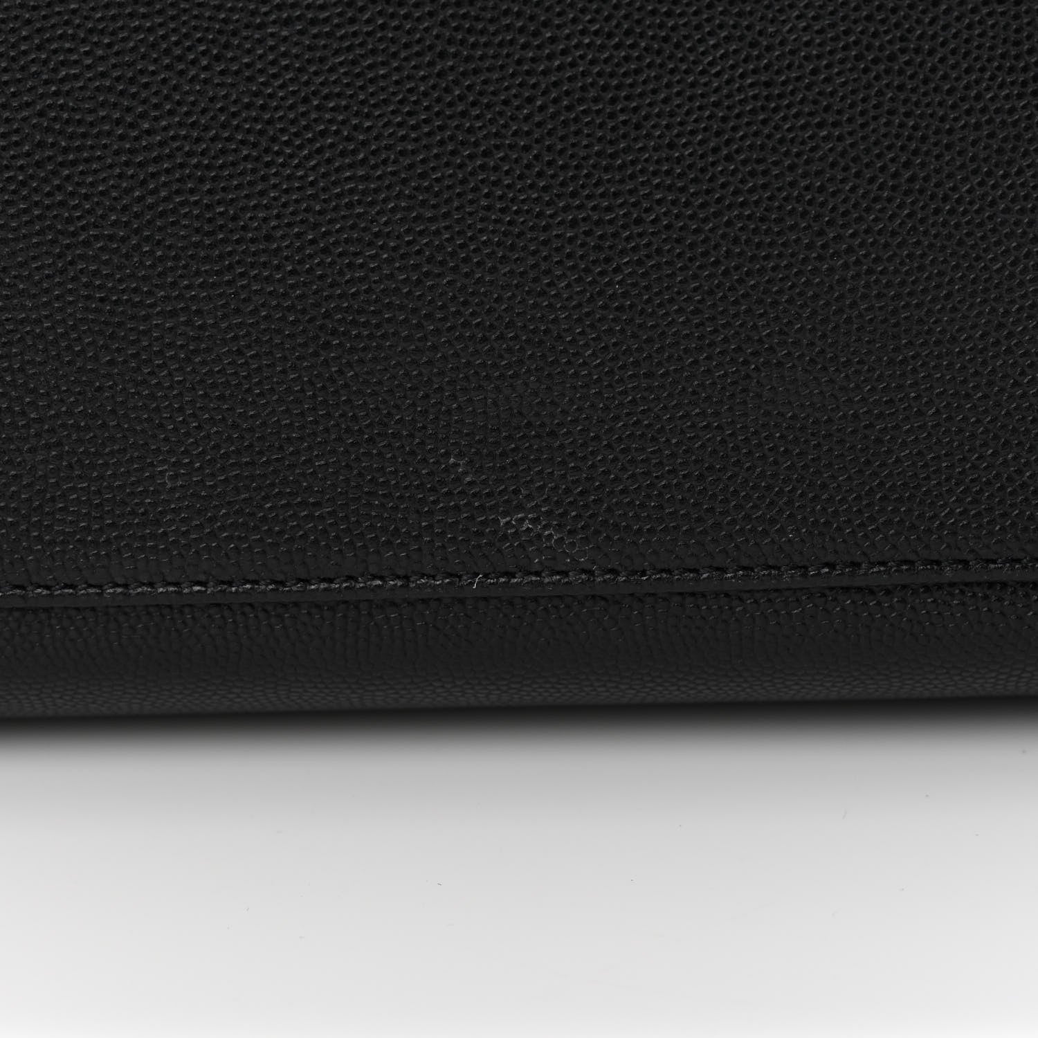 Saint Laurent Grain De Poudre Medium West Hollywood Monogram Fold-Over Black 11 of 12