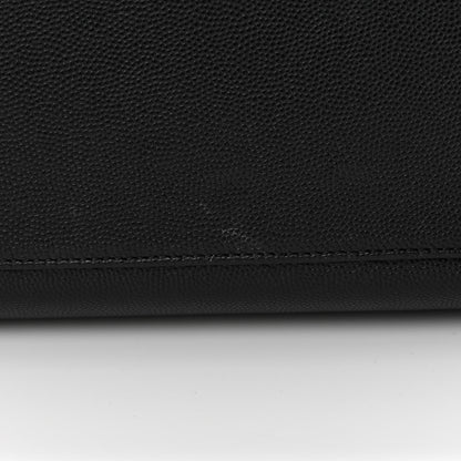 Saint Laurent Grain De Poudre Medium West Hollywood Monogram Fold-Over Black 11 of 12