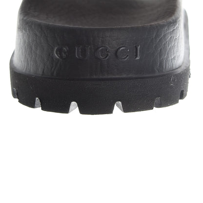 Gucci Rubber Web Mens Lug Sole Slide Sandals 7 Black Green Red 5 of 8