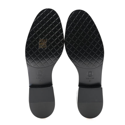 Chanel Shiny Goatskin Mary Jane Flats 41 White Black 5 of 10