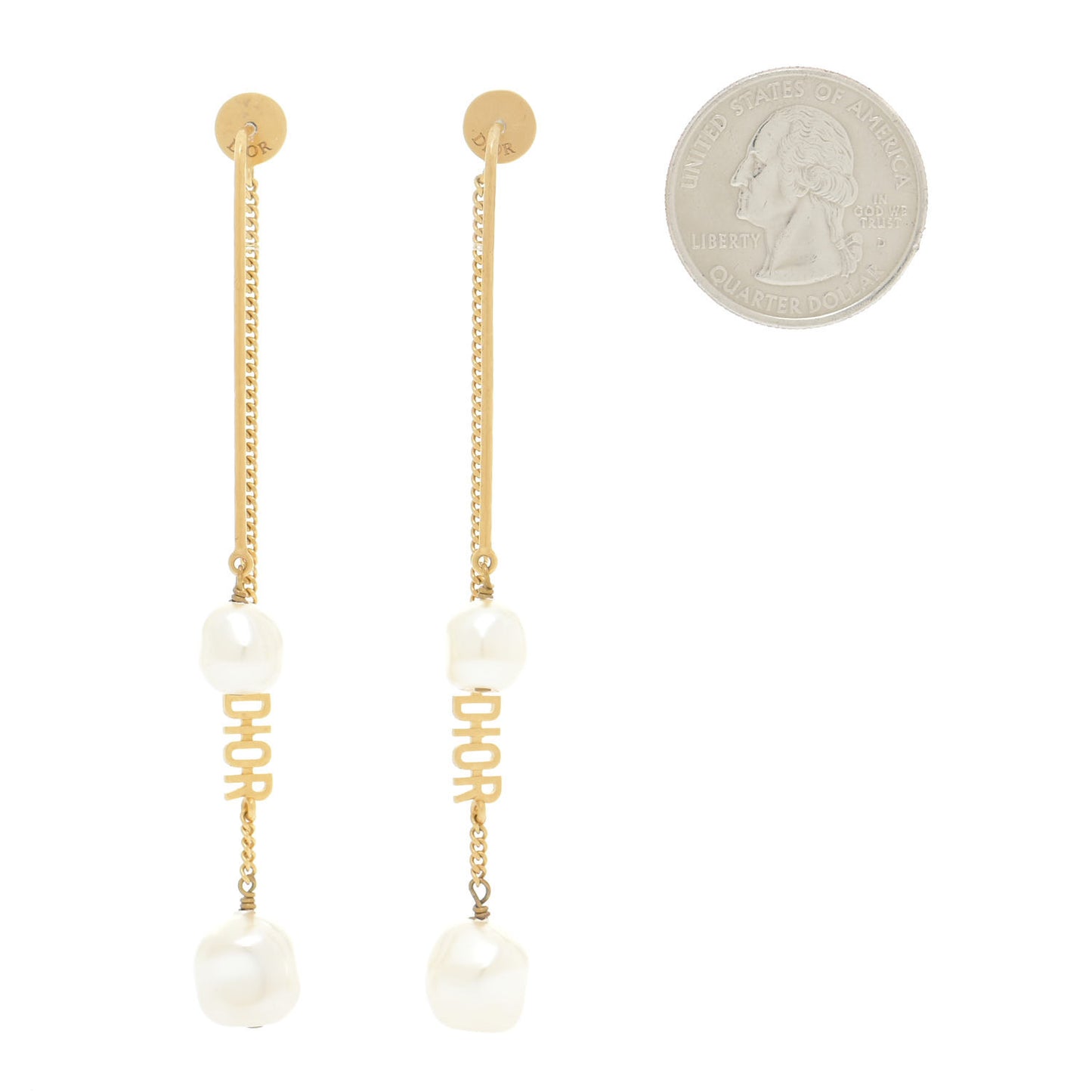 Pearl J'adior Dangle Earrings Gold