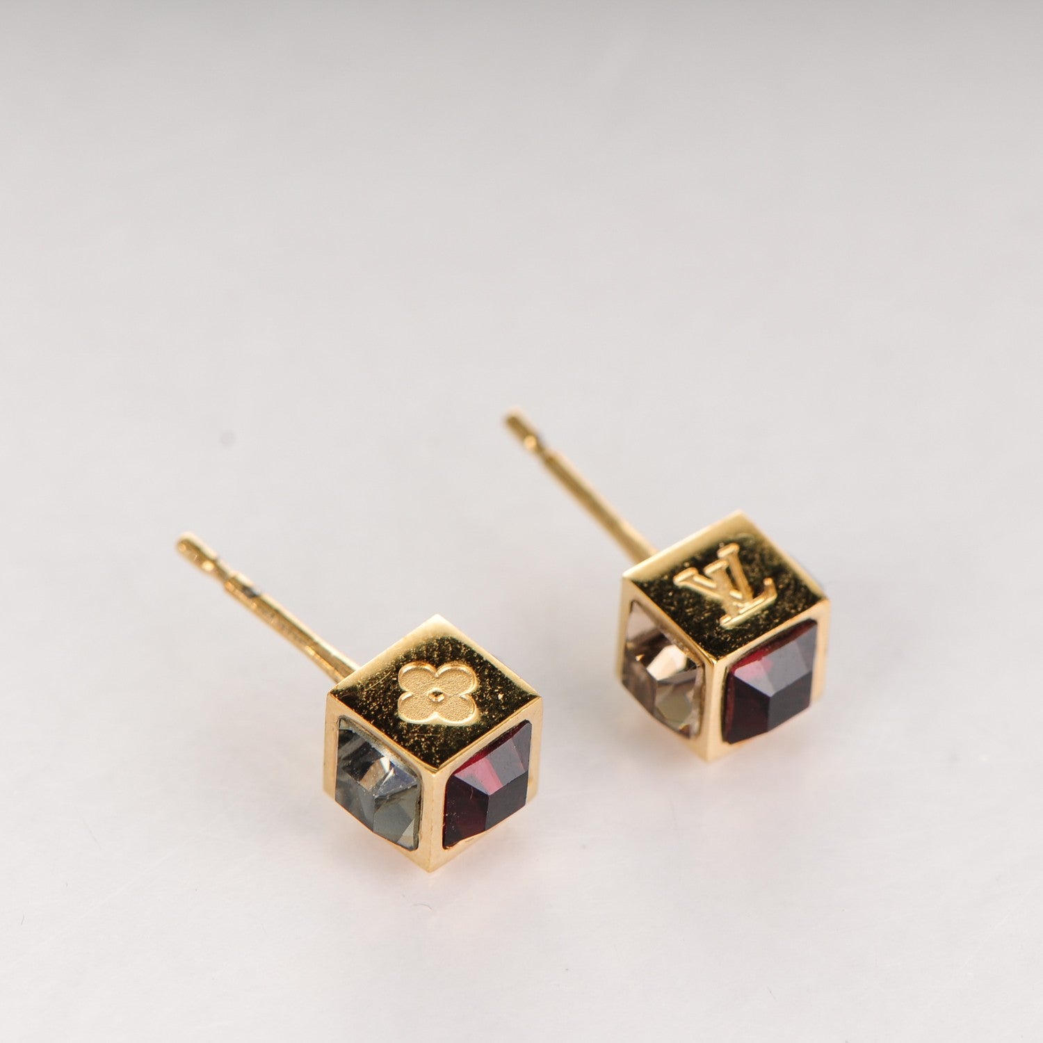 Louis Vuitton Gamble Stud Earrings Bordeaux 4 of 5
