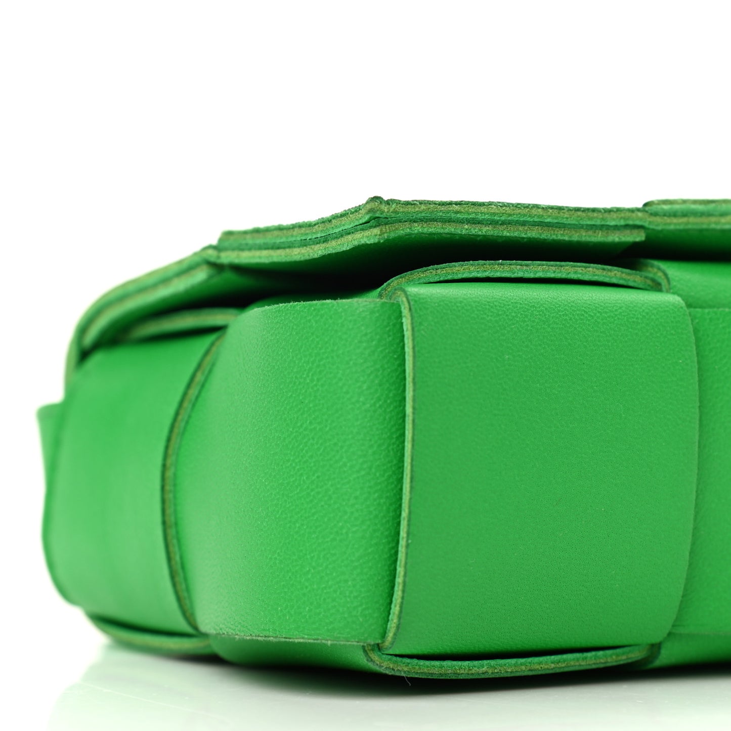 Lambskin Maxi Intrecciato Extra Mini Cassette Crossbody Bag Parakeet