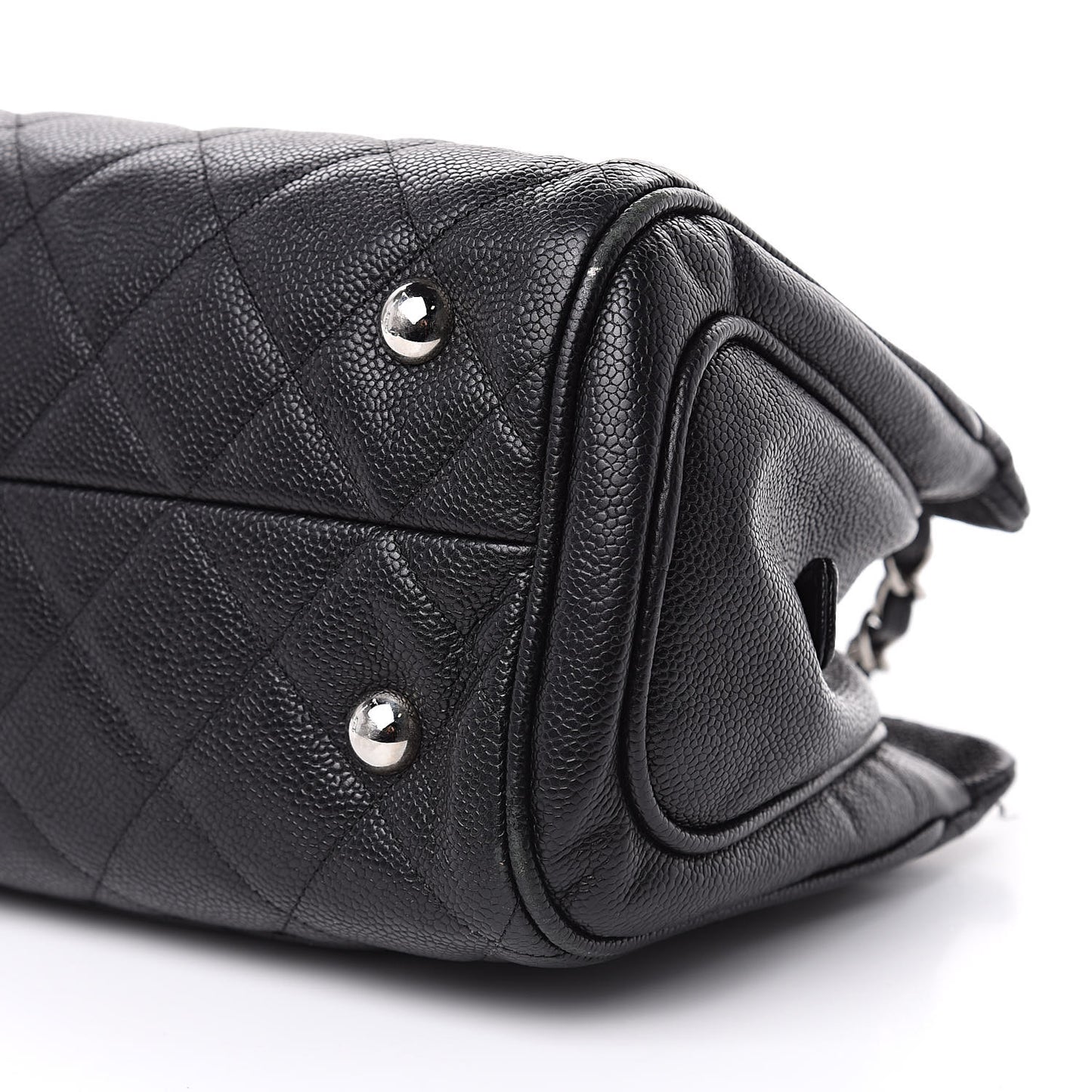 Caviar Quilted Tote Black