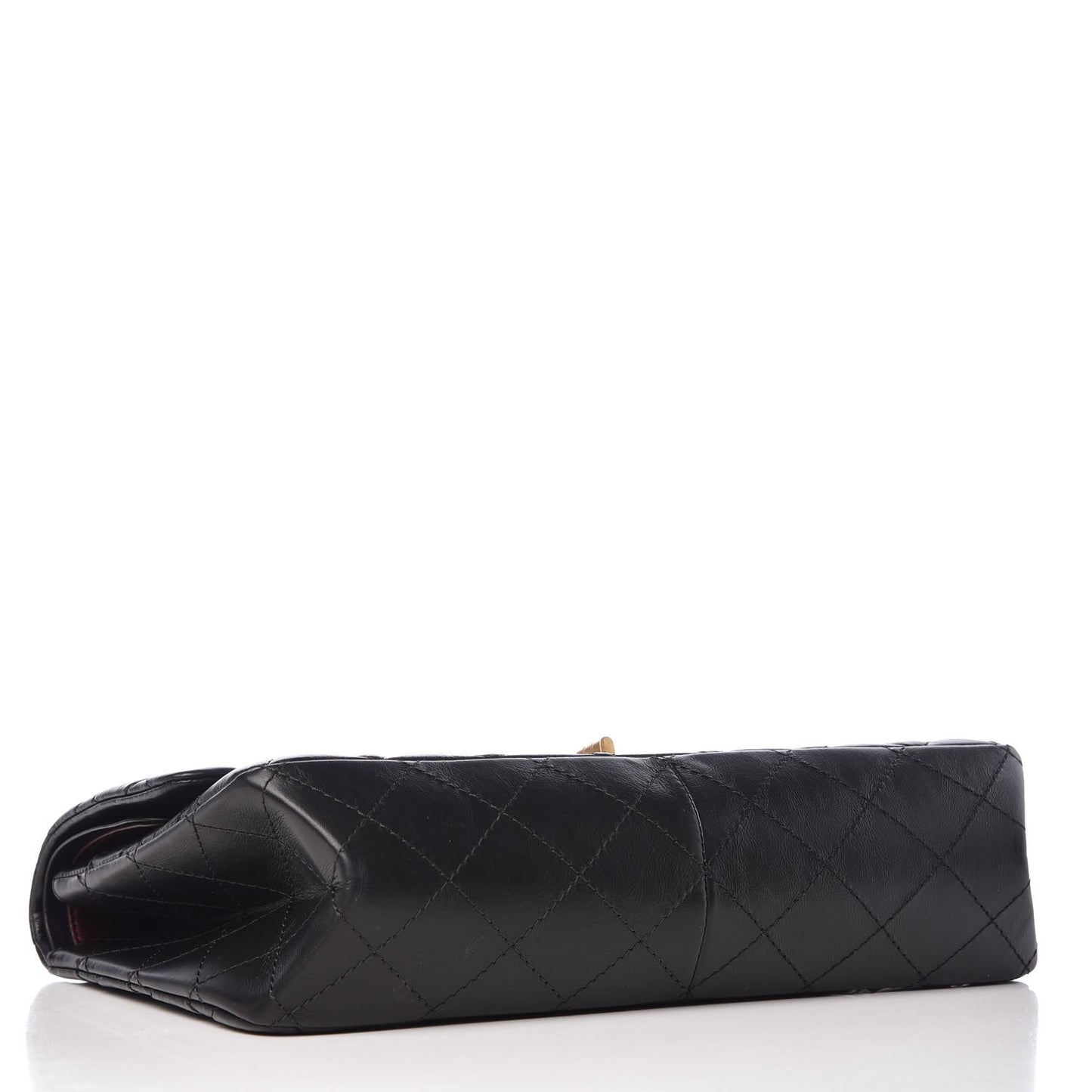 Aged Calfskin Quilted 2.55 Reissue 227 Flap Black