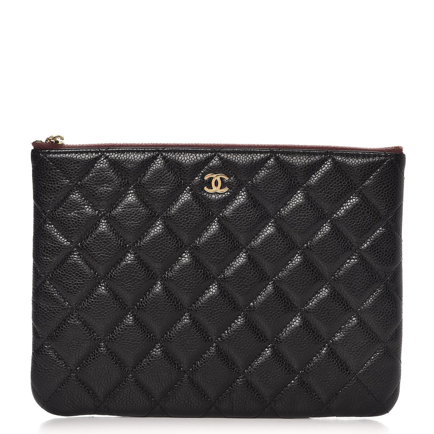 Caviar Quilted Medium Cosmetic Case Black
