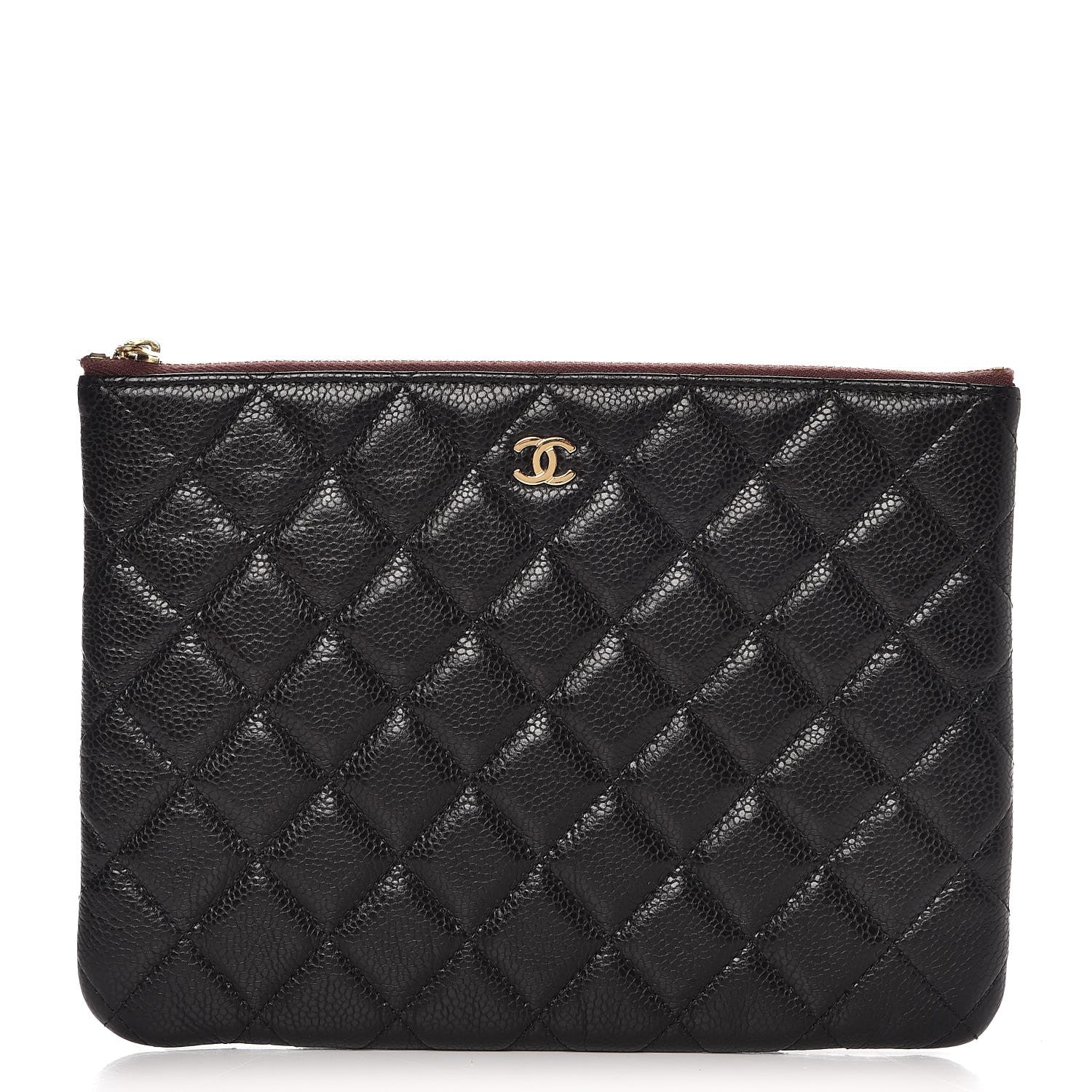 Chanel Caviar Quilted Medium Cosmetic Case Black 1 of 9
