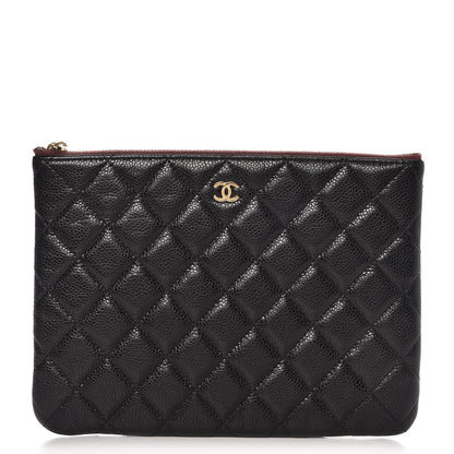 Chanel Caviar Quilted Medium Cosmetic Case Black 1 of 9