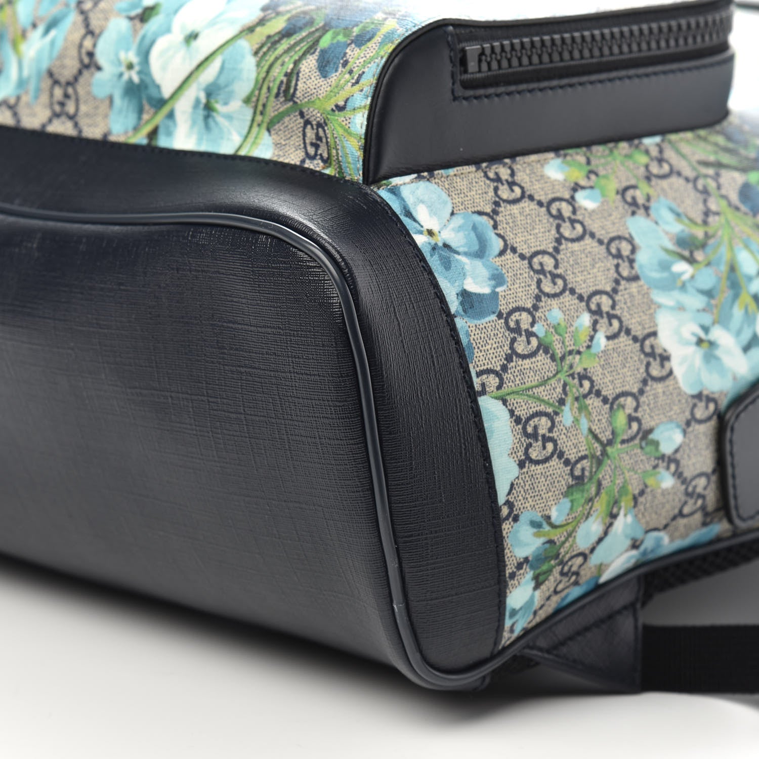 Gucci GG Supreme Monogram Blooms Medium Day Backpack Beige Blue Navy 9 of 9