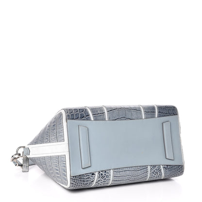 Givenchy Calfskin Crocodile Embossed Medium Antigona Blue 4 of 12