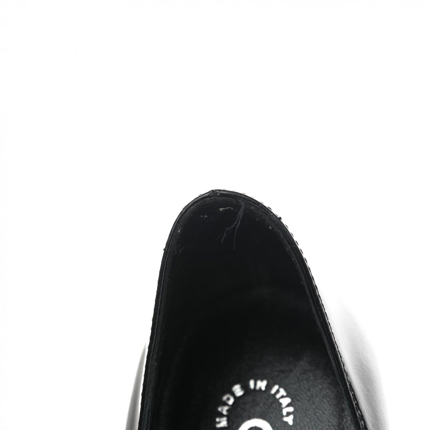Patent Glitter Cap Toe Pumps 37 Black