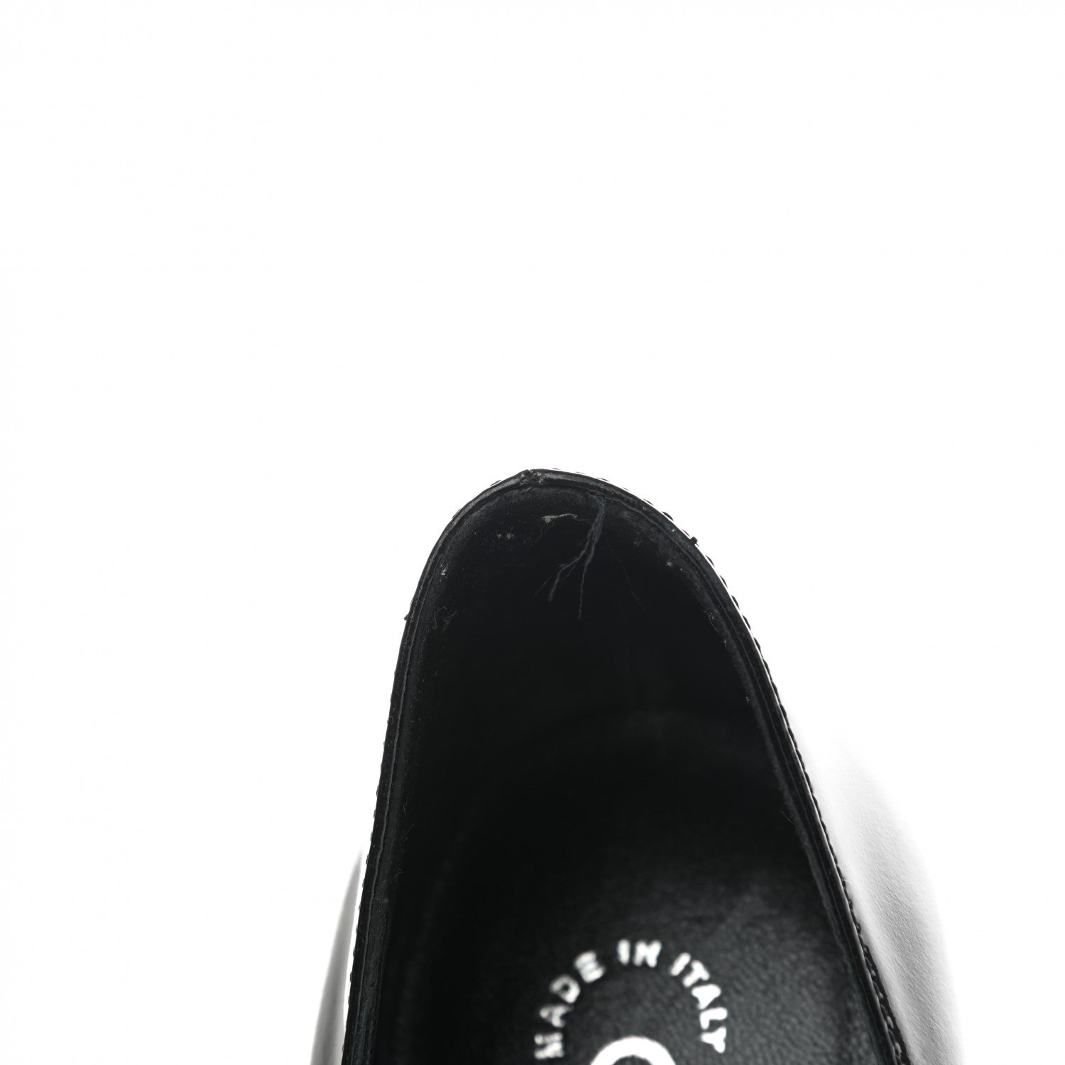 Chanel Patent Glitter Cap Toe Pumps 37 Black 10 of 12
