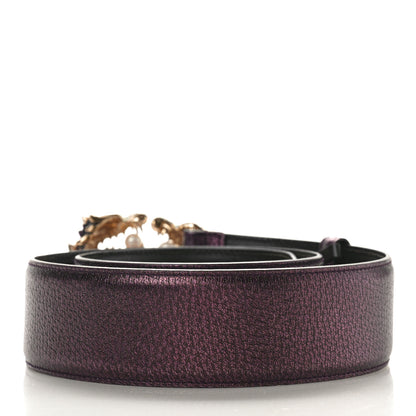 Gucci Metallic Calfskin Crystal Tom Ford Dragon Belt 85 34 Purple 2 of 7