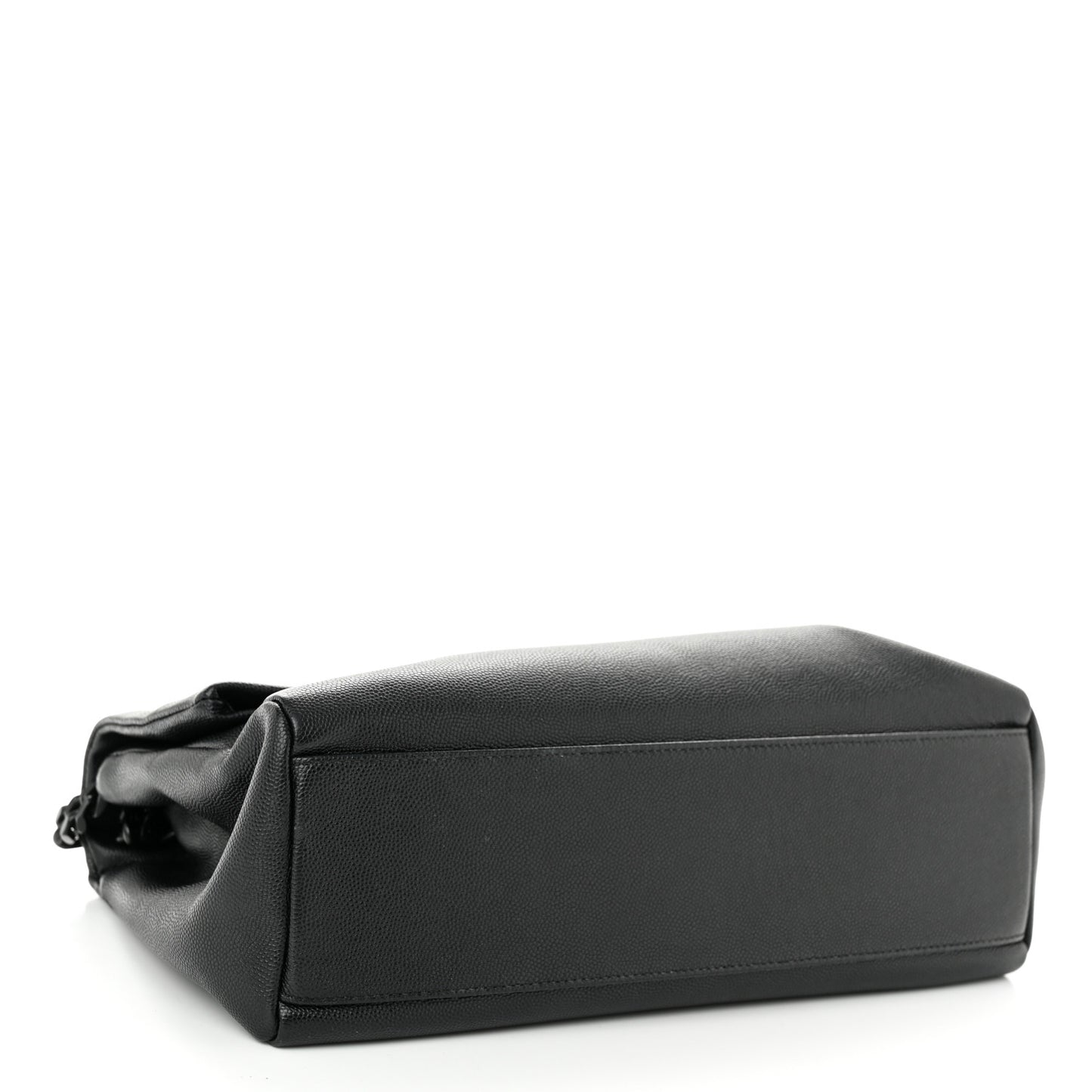 Grain De Poudre Medium West Hollywood Monogram Fold-Over Black