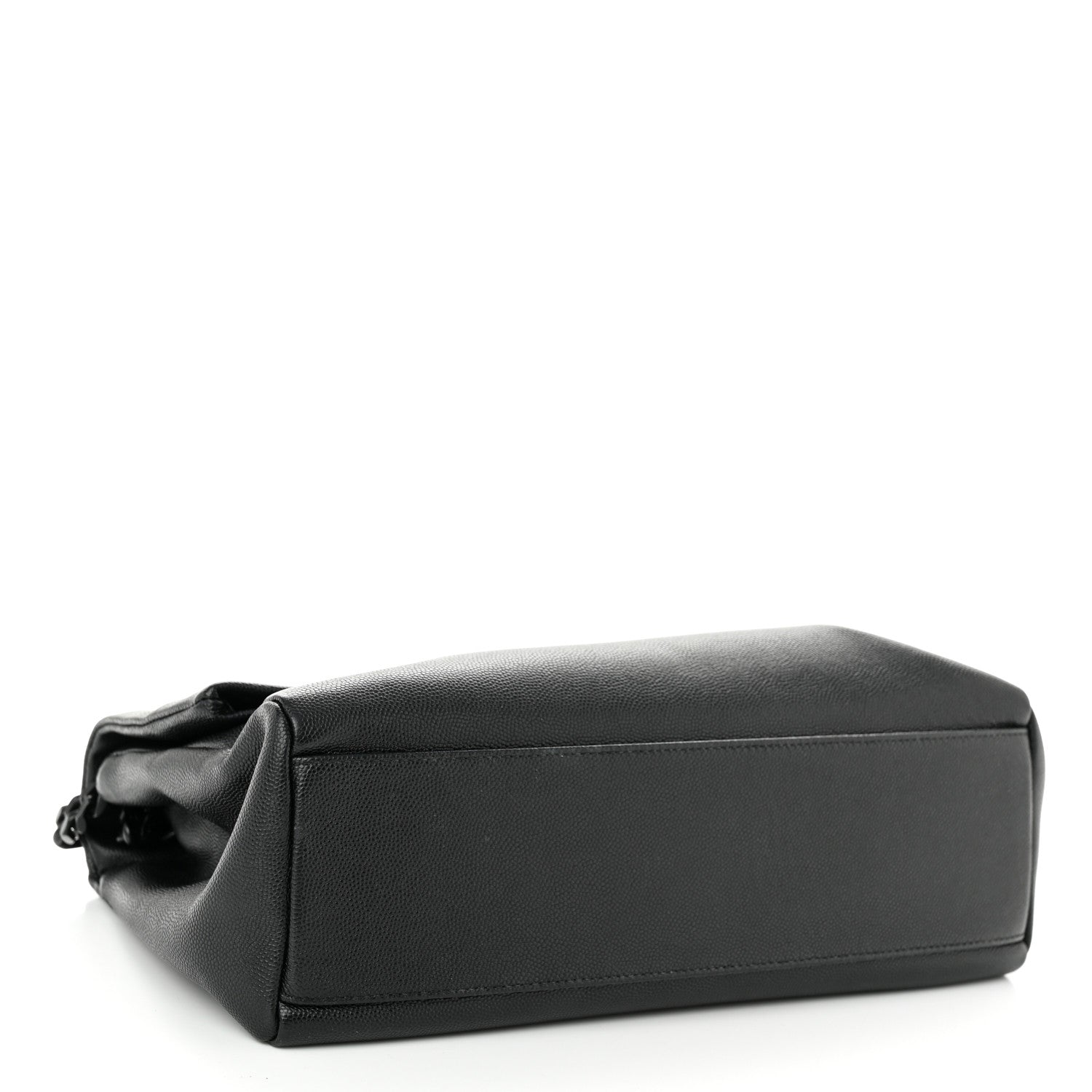 Saint Laurent Grain De Poudre Medium West Hollywood Monogram Fold-Over Black 4 of 10