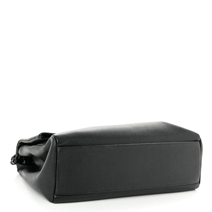 Saint Laurent Grain De Poudre Medium West Hollywood Monogram Fold-Over Black 4 of 10