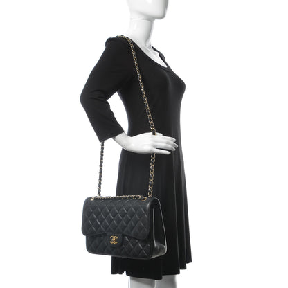 Chanel Caviar Quilted Jumbo Double Flap Black 2 of 13