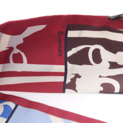 Hermes Silk En Desordre Twilly Framboise Craie Bleu 3 of 6