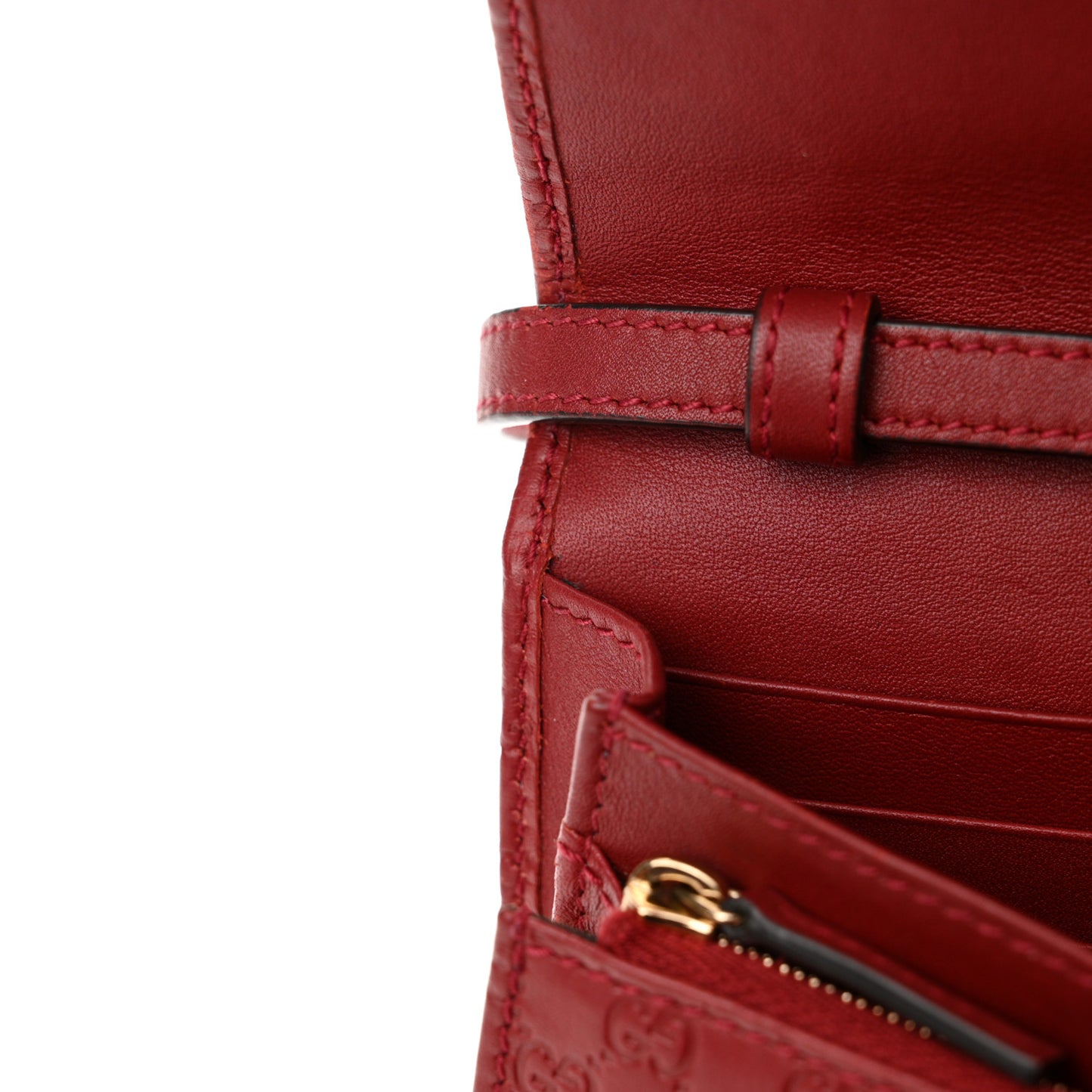 Microguccissima Crossbody Wallet Red