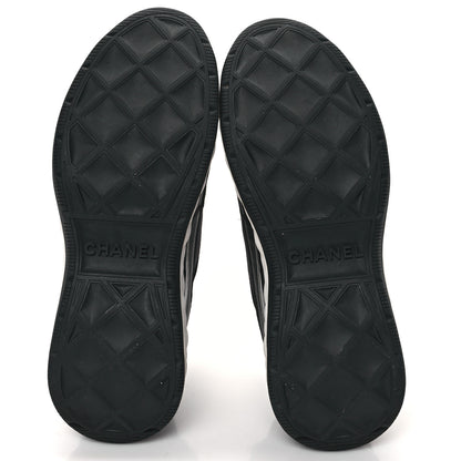Chanel Velvet Calfskin Mixed Fibers CC Sneakers 37.5 Black 5 of 9