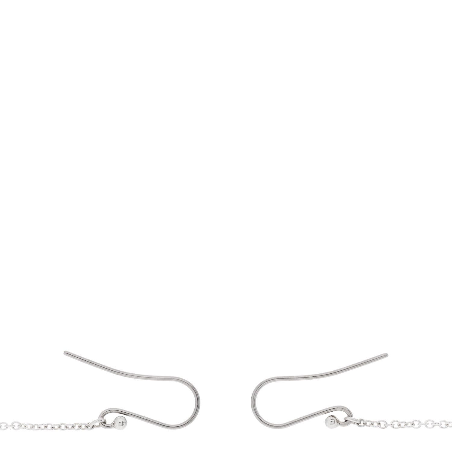 Tiffany Sterling Silver Diamond .10ct Elsa Peretti Diamonds by the Yard Drop Earrings 3 of 3