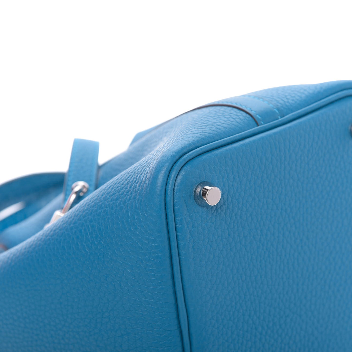 Taurillon Clemence Matte Alligator Picotin Lock Touch 18 PM Mykonos