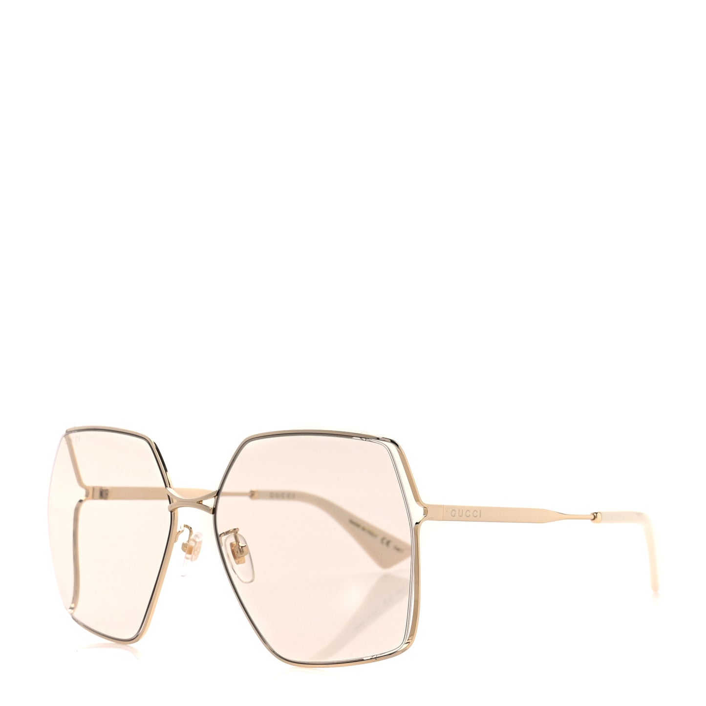 Metal Square Frame Sunglasses GG0817S Gold