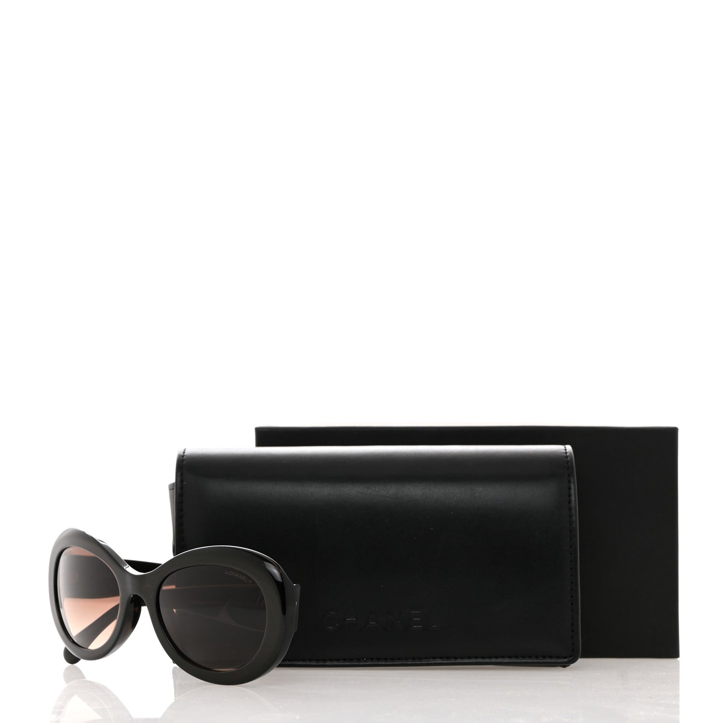 Iridescent Acetate Polarized Oval CC Sunglasses 5469-B-A Dark Brown