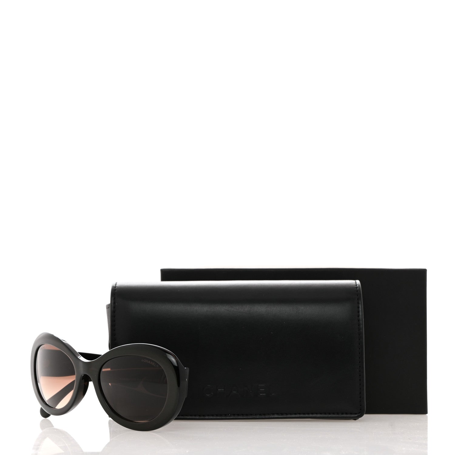 Chanel Iridescent Acetate Polarized Oval CC Sunglasses 5469-B-A Dark Brown 8 of 8