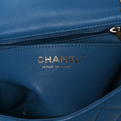Chanel Lambskin Quilted Mini Square Flap Blue 6 of 10