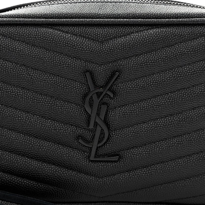 Saint Laurent Grain De Poudre Matelasse Monochrome Monogram Mini Lou Camera Bag Black 8 of 10