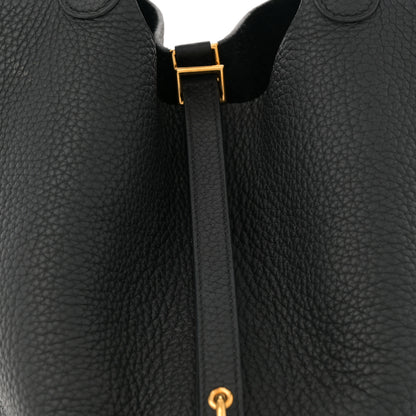 Hermes Taurillon Clemence Picotin Lock 22 MM Black 8 of 10