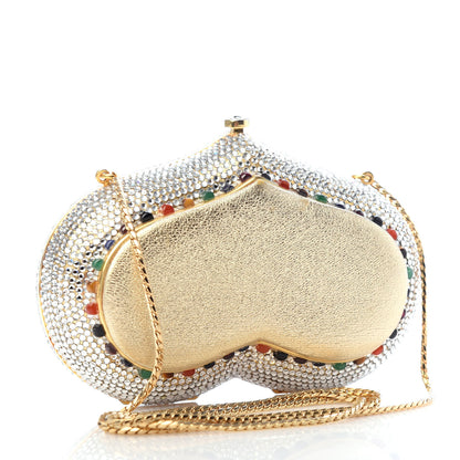 Judith Leiber Swarovski Crystal Heart Minaudiere Clutch Silver 3 of 8
