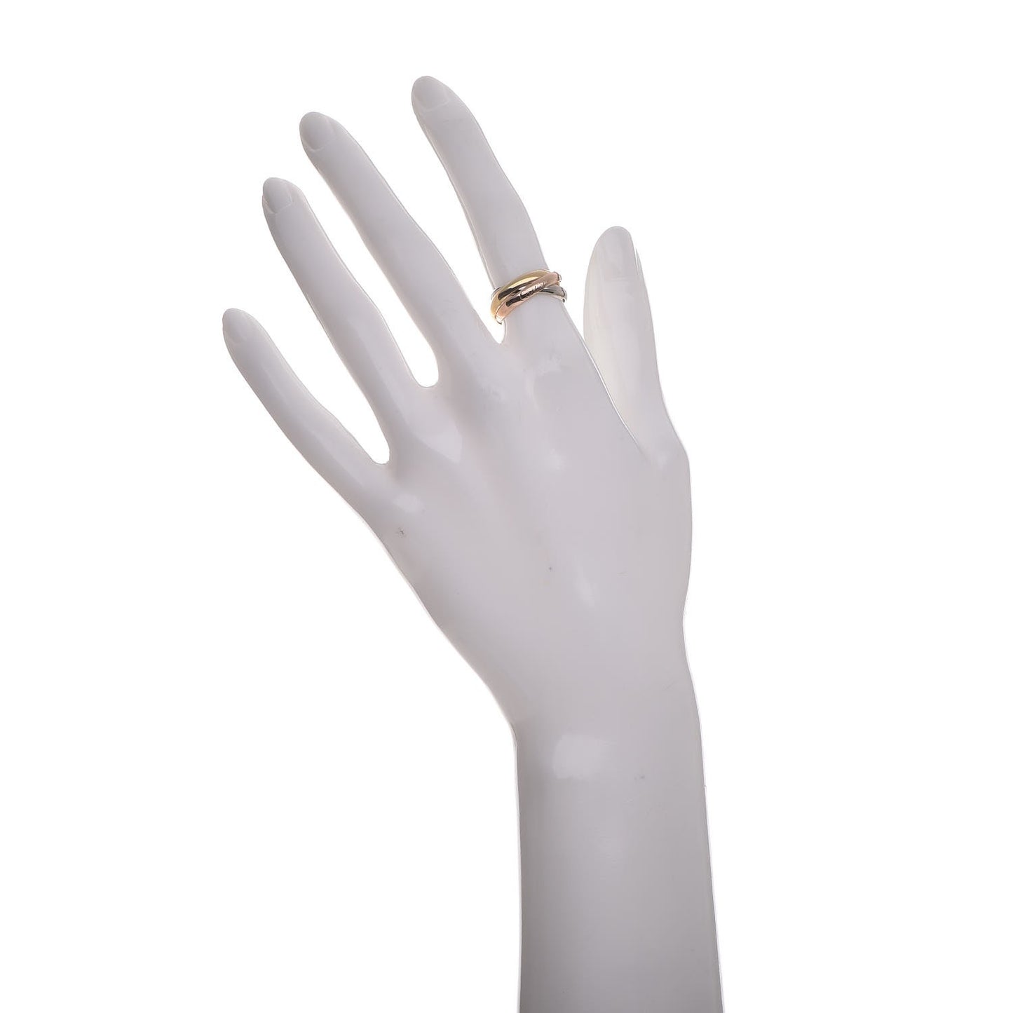 18K Pink Yellow White Gold Small Trinity Ring 49 4.75