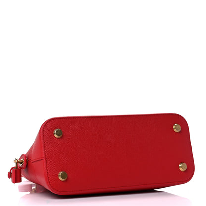 Balenciaga Signature Grained Calfskin Logo S Ville Top Handle Bag Rouge Coquelicot Black 3 of 19