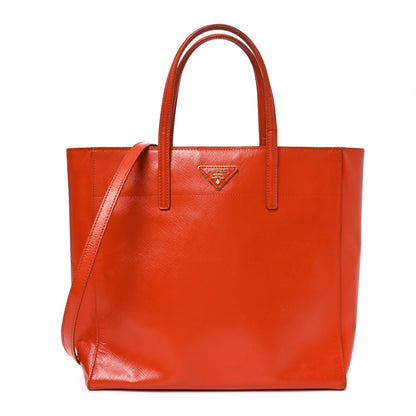 Prada Saffiano Vernice Shopping Tote Arancio 1 of 9