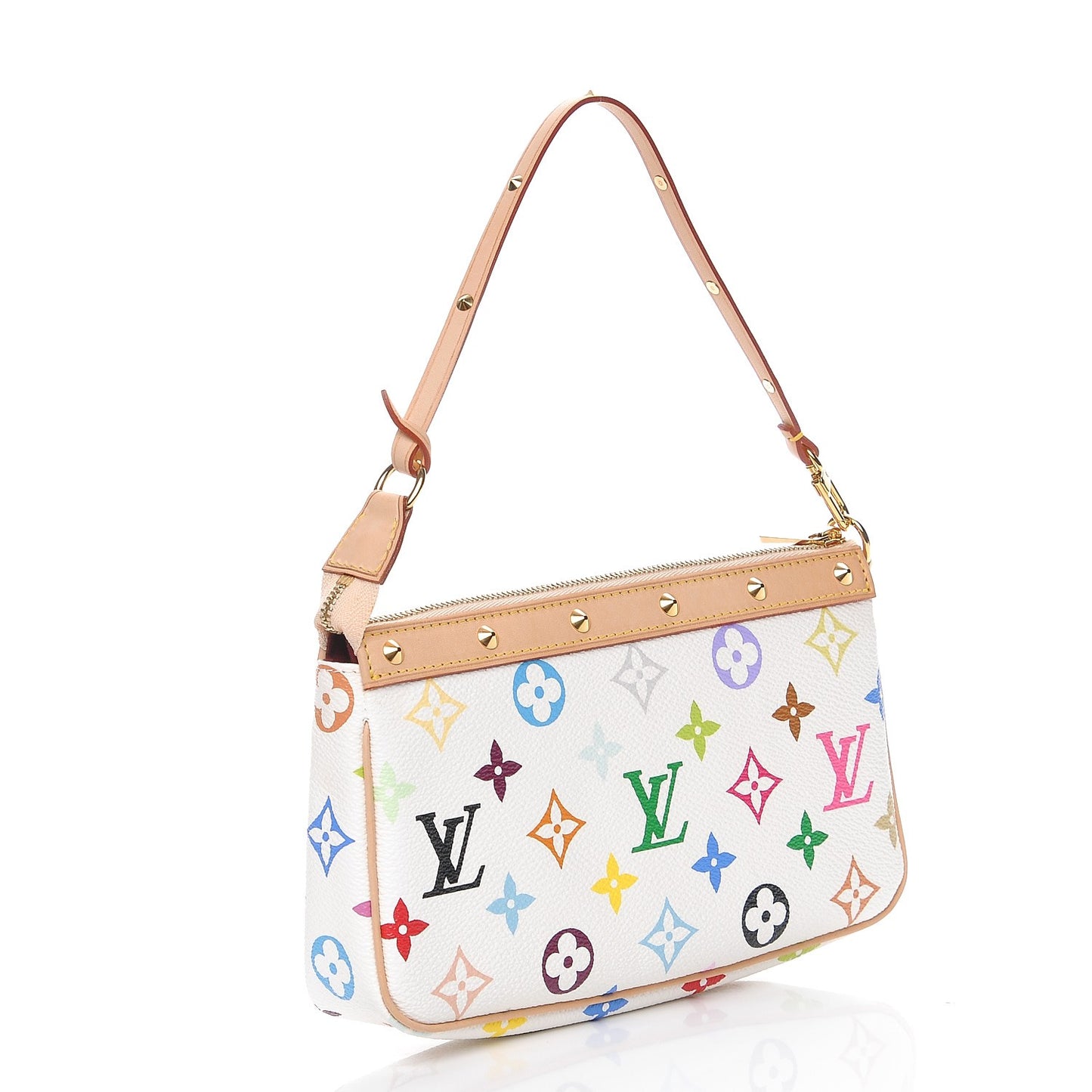 Monogram Multicolor Pochette Accessories White