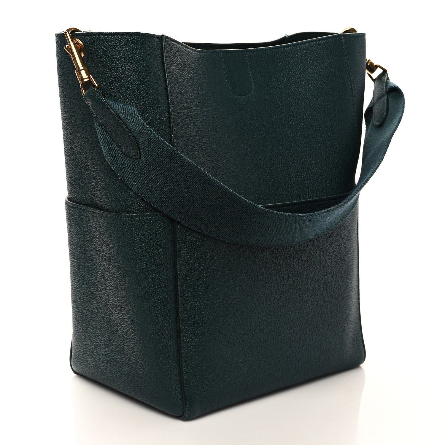 Celine Soft Grained Calfskin Sangle Bucket Bag Amazone 3 of 9