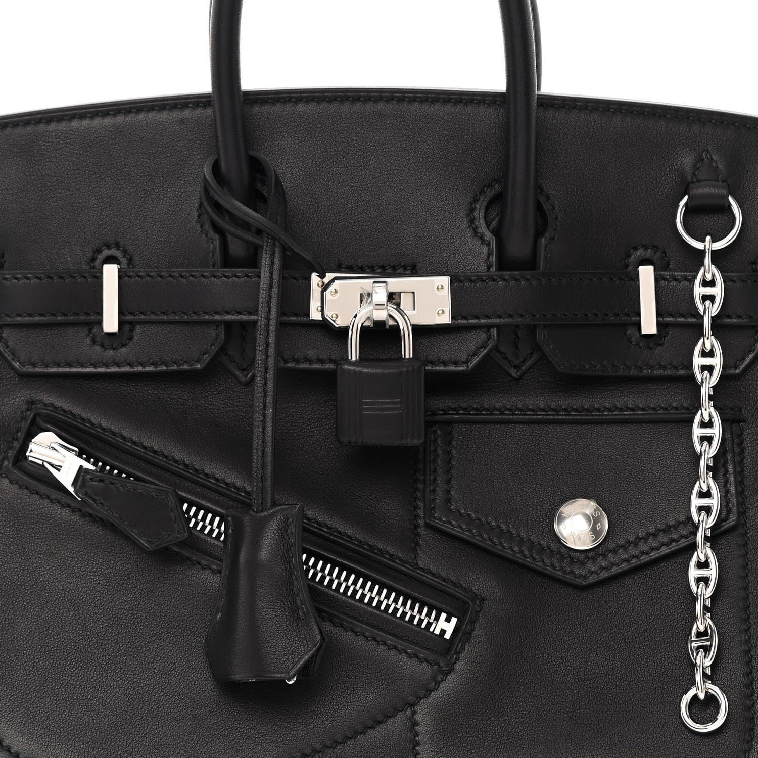 Hermes Veau Volupto Rock Birkin 25 Black 8 of 14